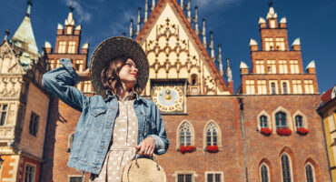 Young woman on a sunny day in Poland